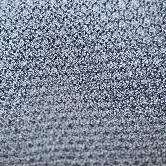 Main Strip Sweater Women’s Large Gray Long Sleeve Frayed Edges Cotton Blend - Picture 4 of 15